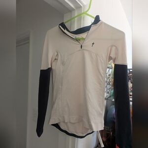 Specialized Cream and Black Thermo Pullover Cycling Jersey